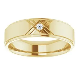 .03 CT Natural Diamond Accented Band 124688 - 6 mm