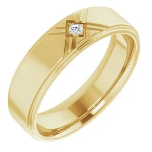 .03 CT Natural Diamond Accented Band 124688 - 6 mm