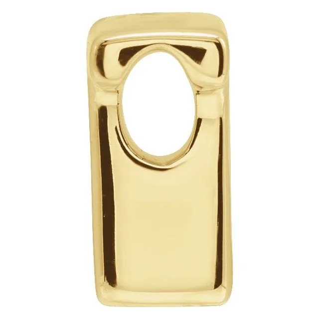 14K Yellow Gold Block Initial T Slide Pendant