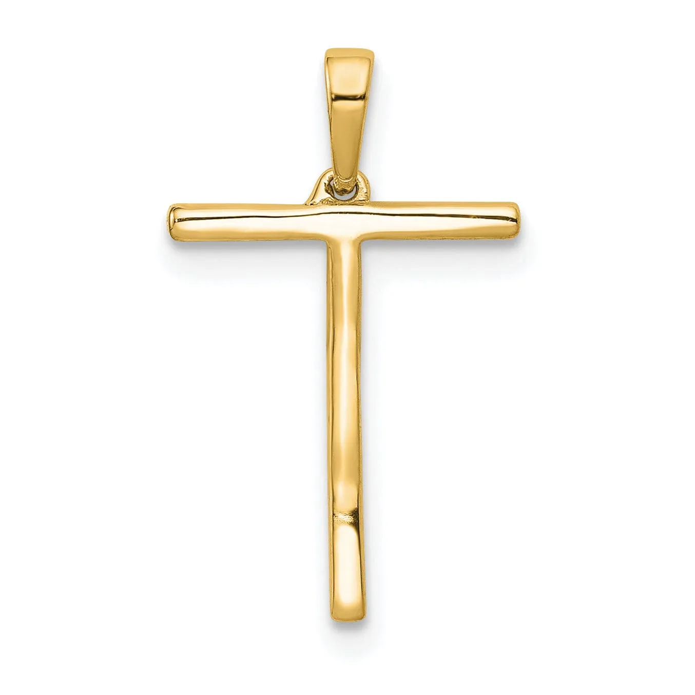 14K Yellow Gold Diamond 0.084-CT Block Letter T Initial Charm Pendant