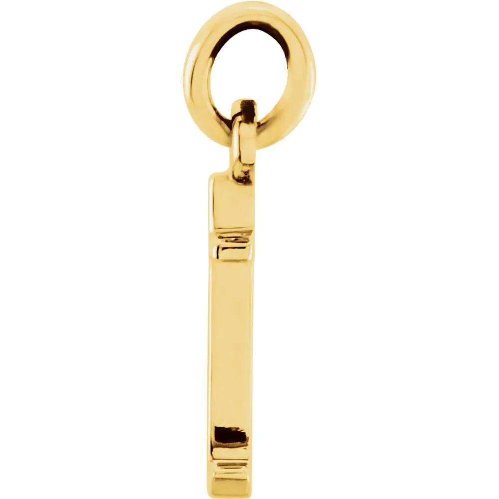 14k Yellow Gold "t" Lowercase Initial Pendant