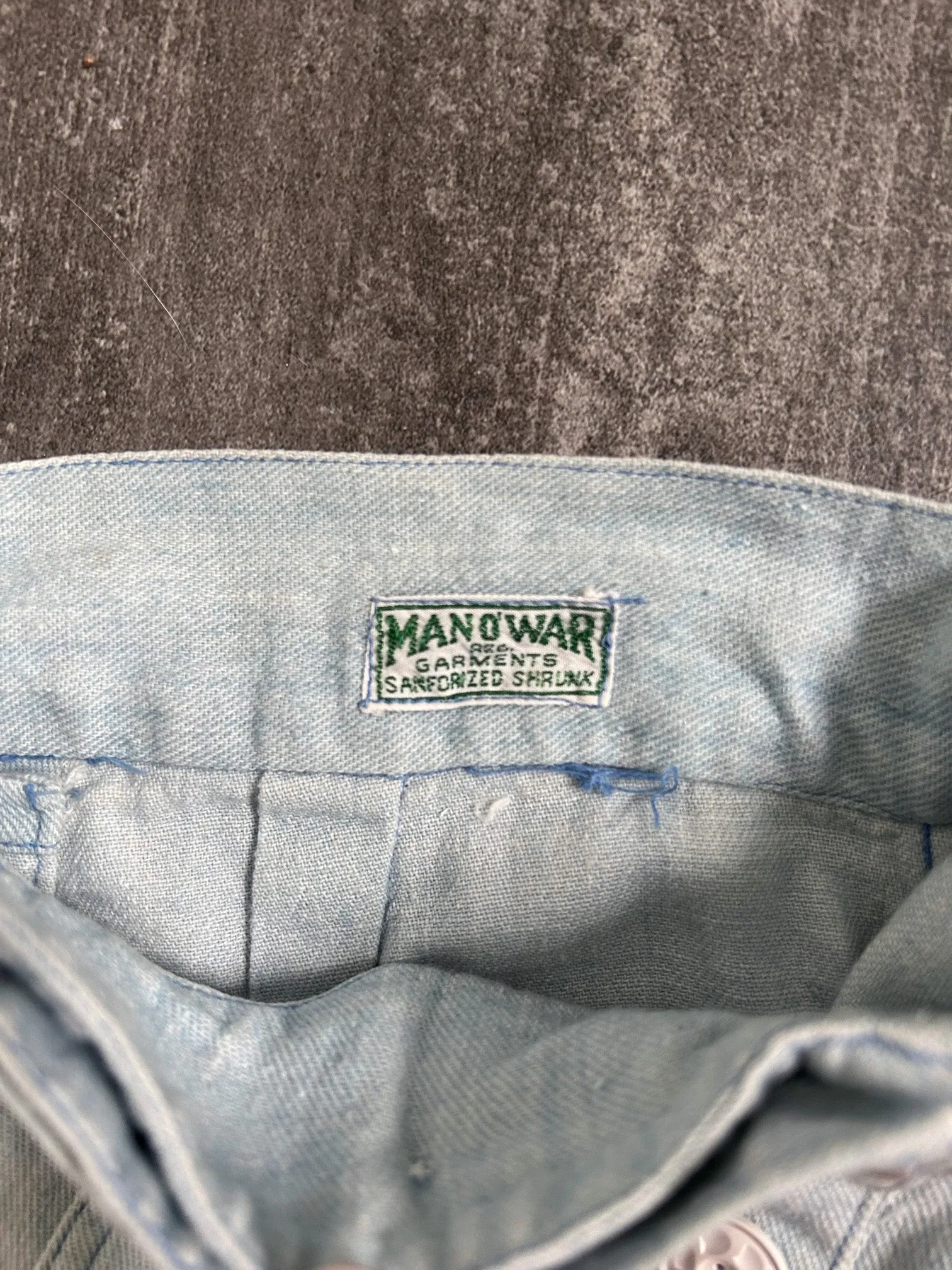 1930s 1940s wide leg jeans . fall front denim trousers . size small to s/m