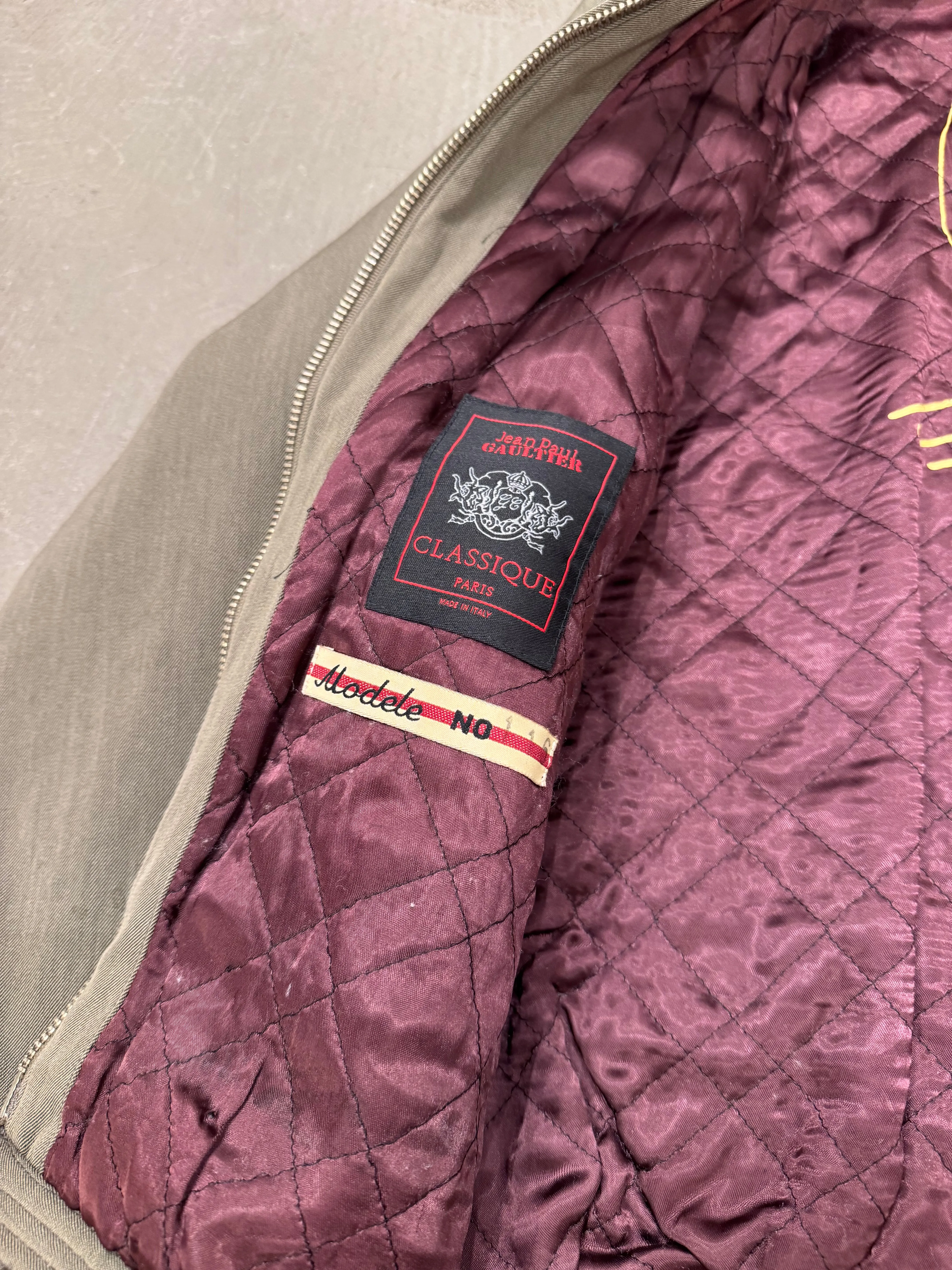 1980s Jeans Paul Gaultier cropped cargo bomber jacket