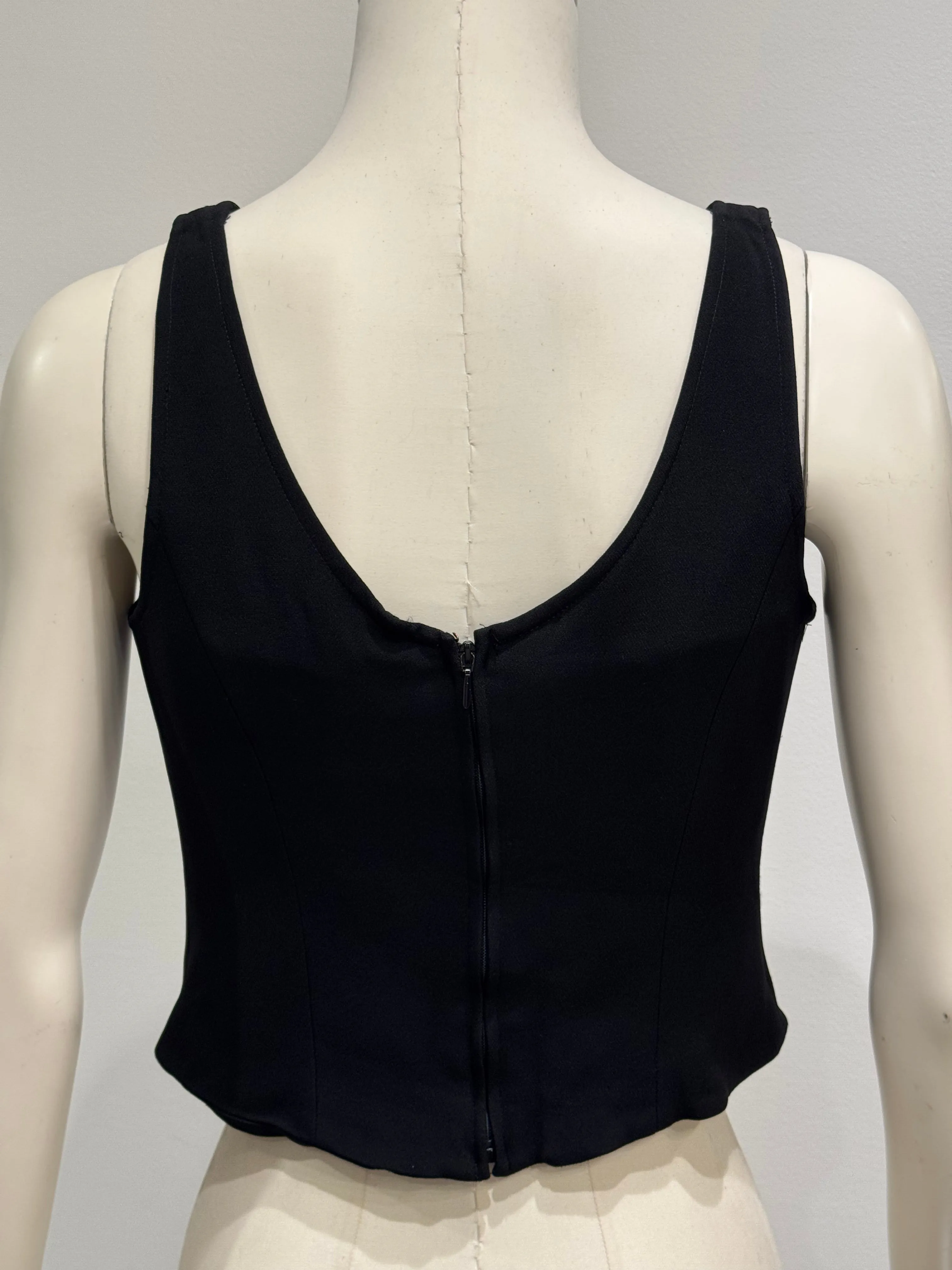 1990s Moschino lace-up corseted top