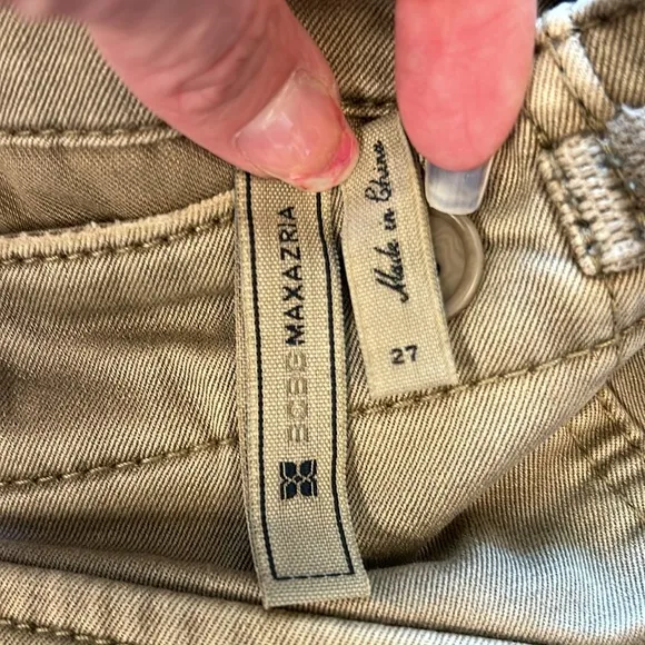 28.5” Tan BCBG Max Azria Cargo Jeans NWT Tag Size 27