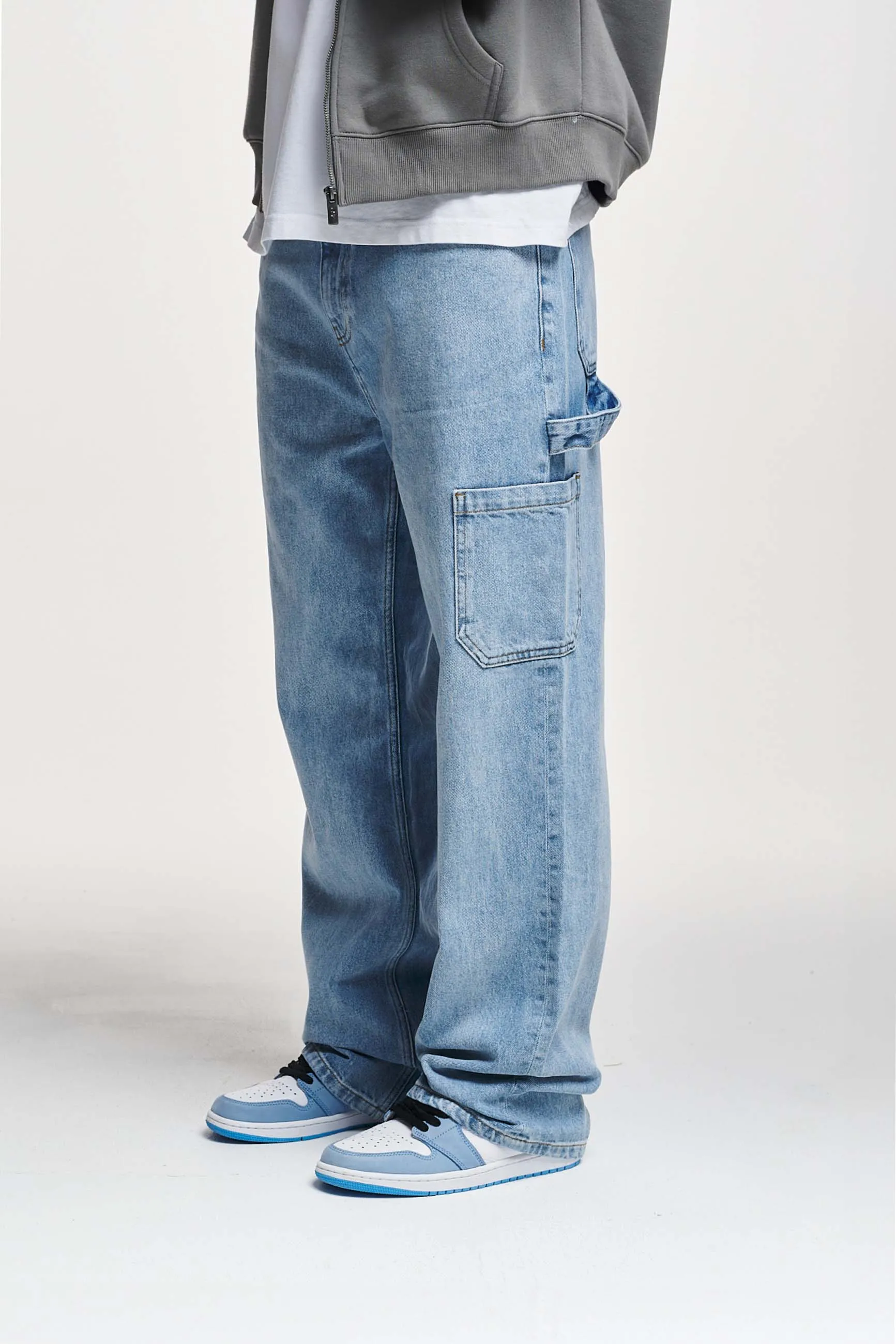 2Y Studios | ELADAN WORKER BAGGY JEANS | light blue