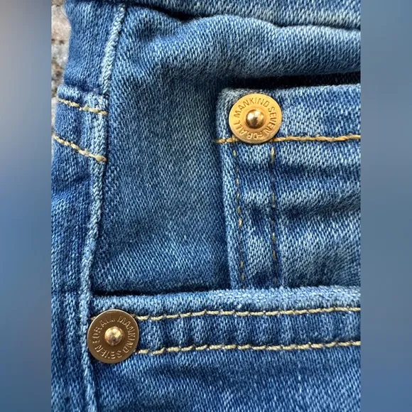 7 For All Mankind Low Rise Kimmie Straight Jeans Medium Wash - Size 28
