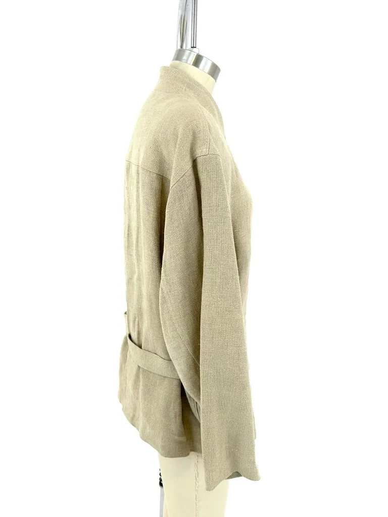 80s Issey Miyake Linen Oversize Jacket
