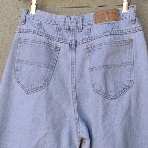 90s Riders High-waist Tapered Mom Jeans 30x34 12 Long
