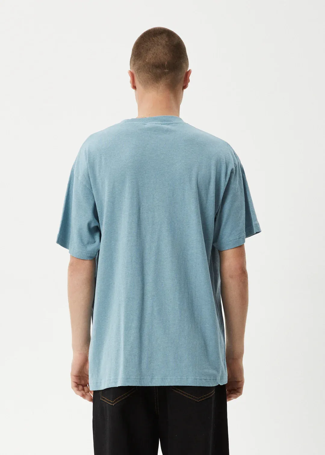 Afends High Priority Hemp Boxy Fit Tee OCEAN SPRAY