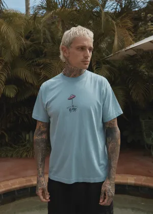 Afends High Priority Hemp Boxy Fit Tee OCEAN SPRAY