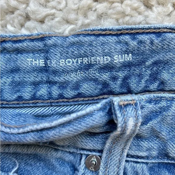 AG ADRIANO GOLDSCHMIED // Ex-Boyfriend Slim Jeans, Distressed Ripped Knee, 24R