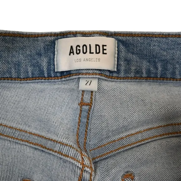 Agolde Womens 27 Willow Mid Rise Slim Crop Jeans