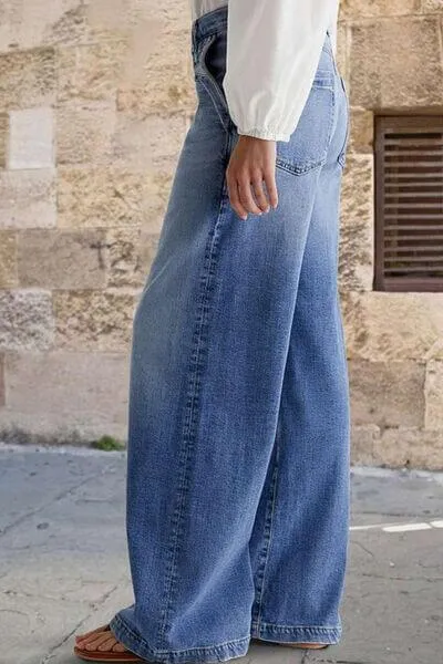 Alexis Embroidered Pockets Straight Leg Jeans in Light Wash - Misses and Curvy