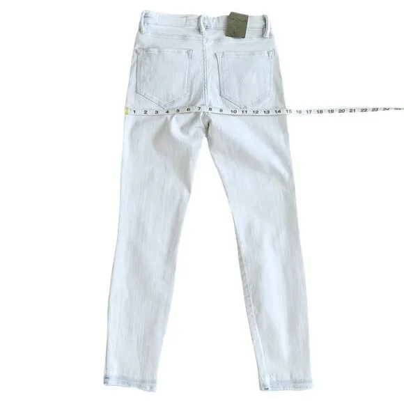 ALLSAINTS Grace Released-Hem Cropped Skinny Jeans in Bleach Indigo!
