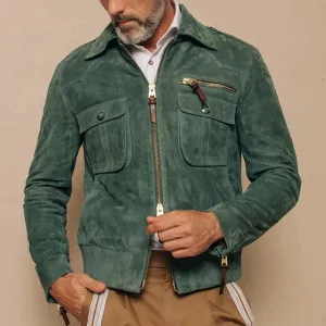 Alvin – Timeless Men’s Retro Suede Lapel Jacket