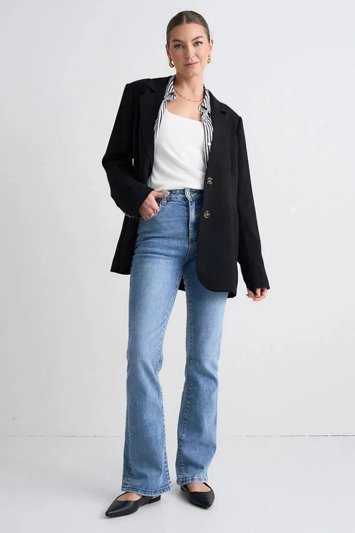 Among the Brave Bestie Black Crepe Blazer