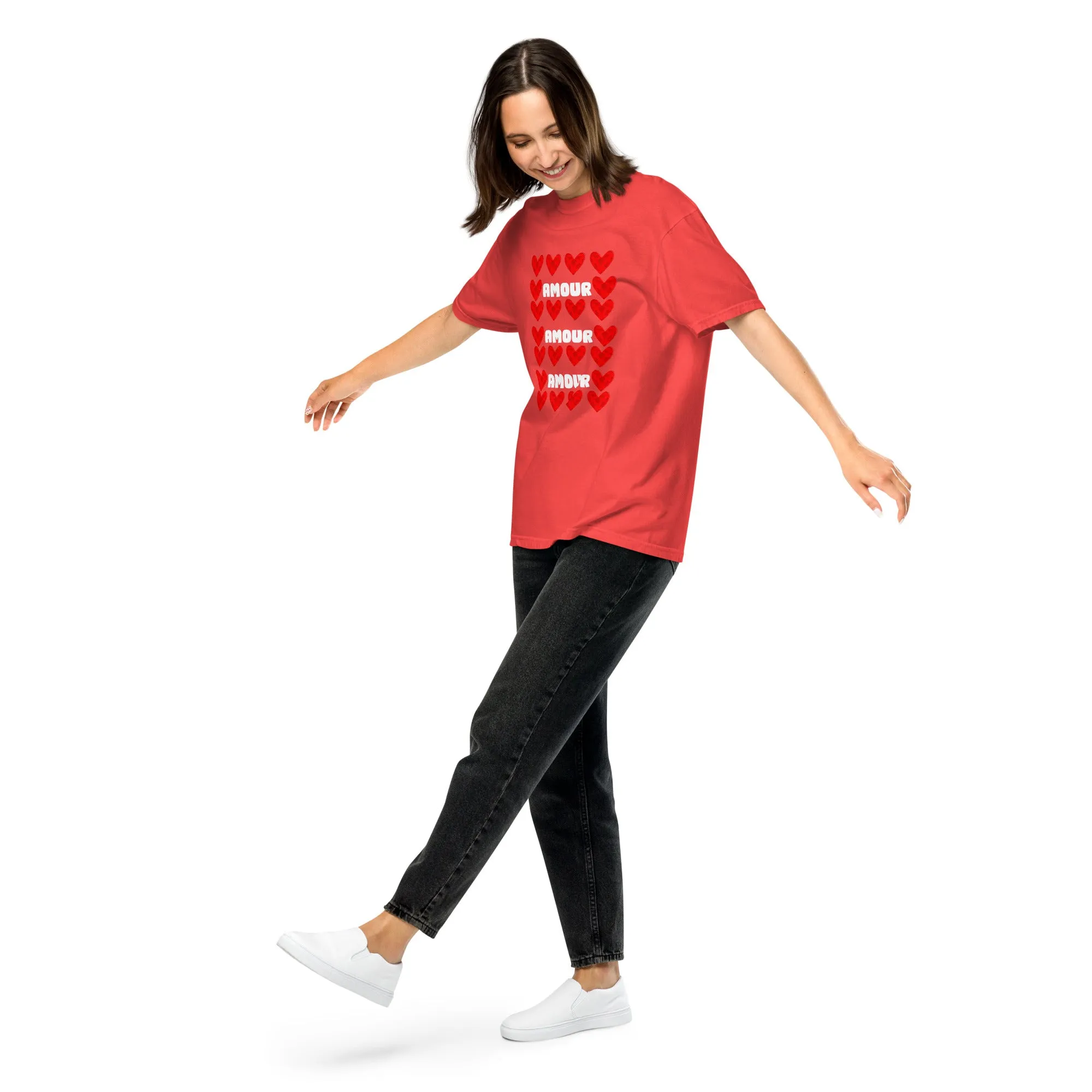 Amour Paprika garment-dyed heavyweight t-shirt