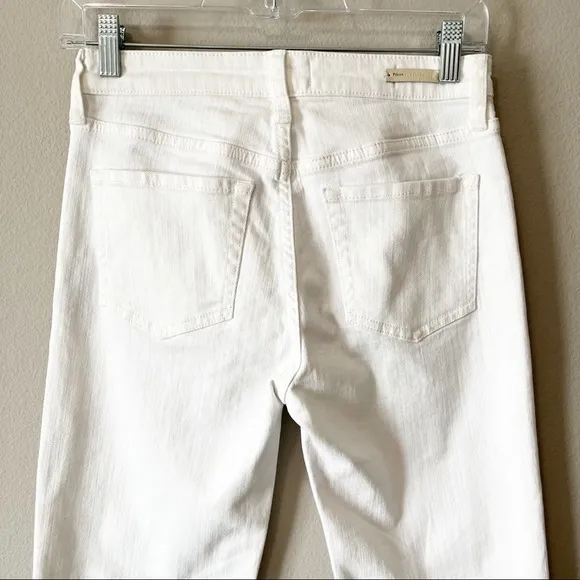Anthropologie Pilcro and the Letterpress High-Rise Sequins Flared Jeans White 25