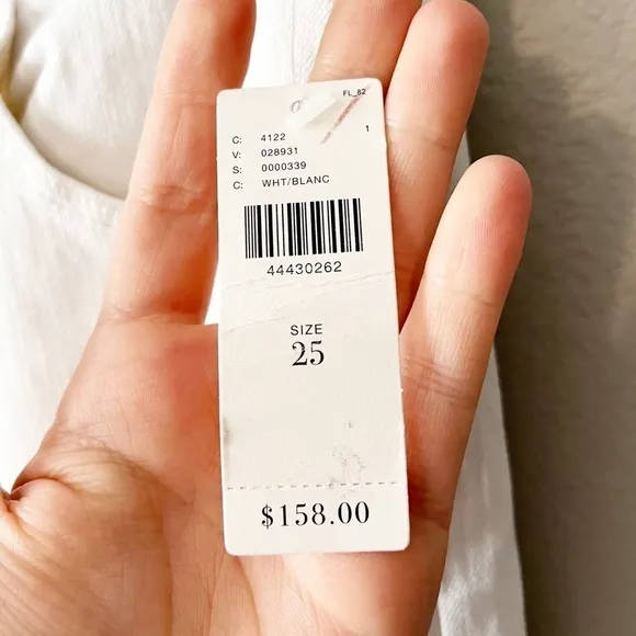 Anthropologie Pilcro and the Letterpress High-Rise Sequins Flared Jeans White 25