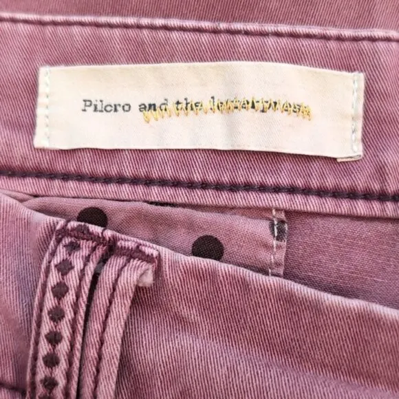 Anthropology Pilcro and the letterpress jeans Hyphen pink size 27