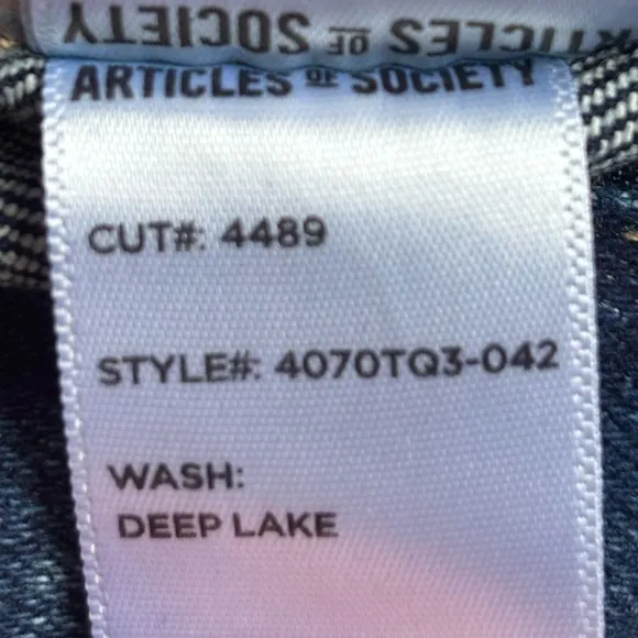 Articles of Society The Jones Jeans NWT