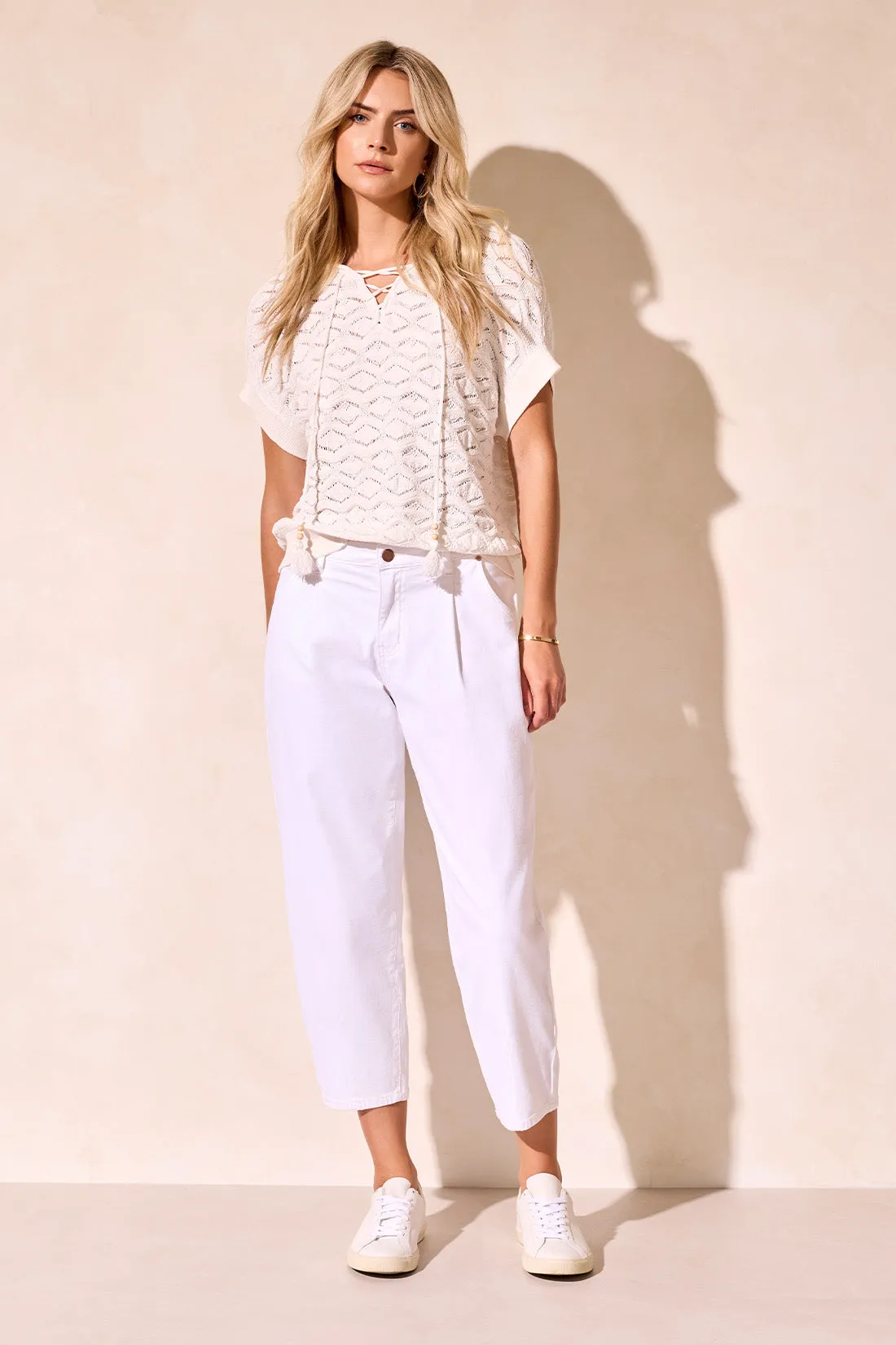 Audrey Girlfriend Barrel Crop Jeans
