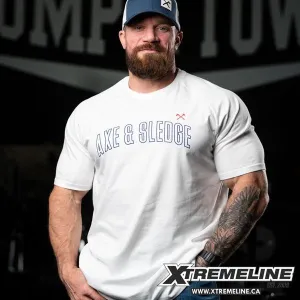 Axe & Sledge Banner Raglan Tee, White