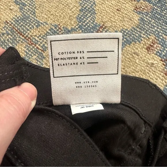 AYR Hi-Rise Skinny Jeans in Jet Black 28 x 26