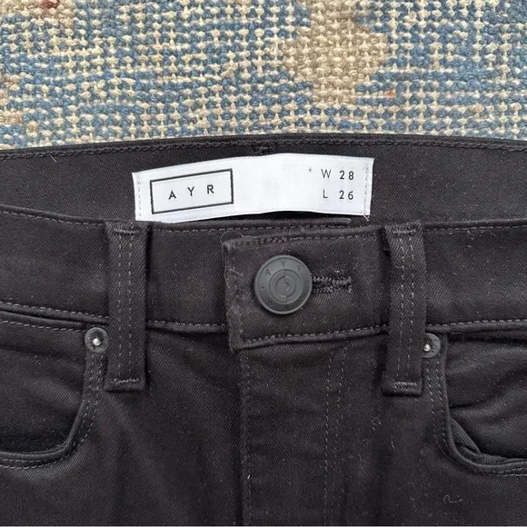 AYR Hi-Rise Skinny Jeans in Jet Black 28 x 26