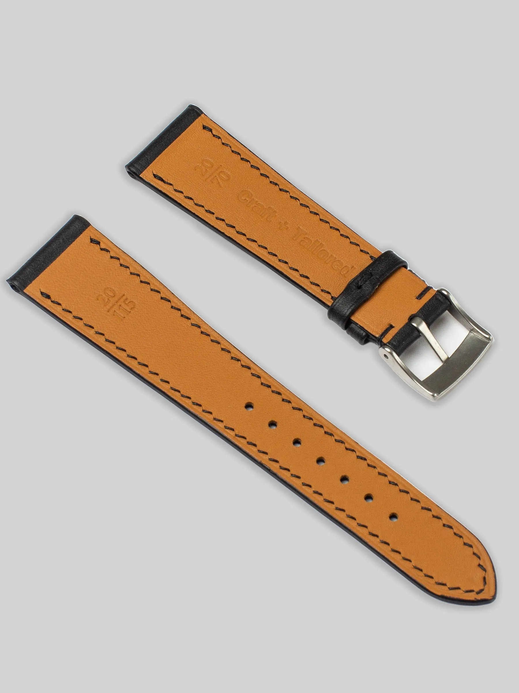 Barenia Leather Watch Strap - Black