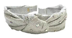 Bari Lynn Iridescent Twist Knot Headband with Crystals - 7 Colors