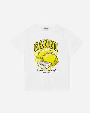 Basic Jersey Lemon Relaxed T-shirt - Bright White