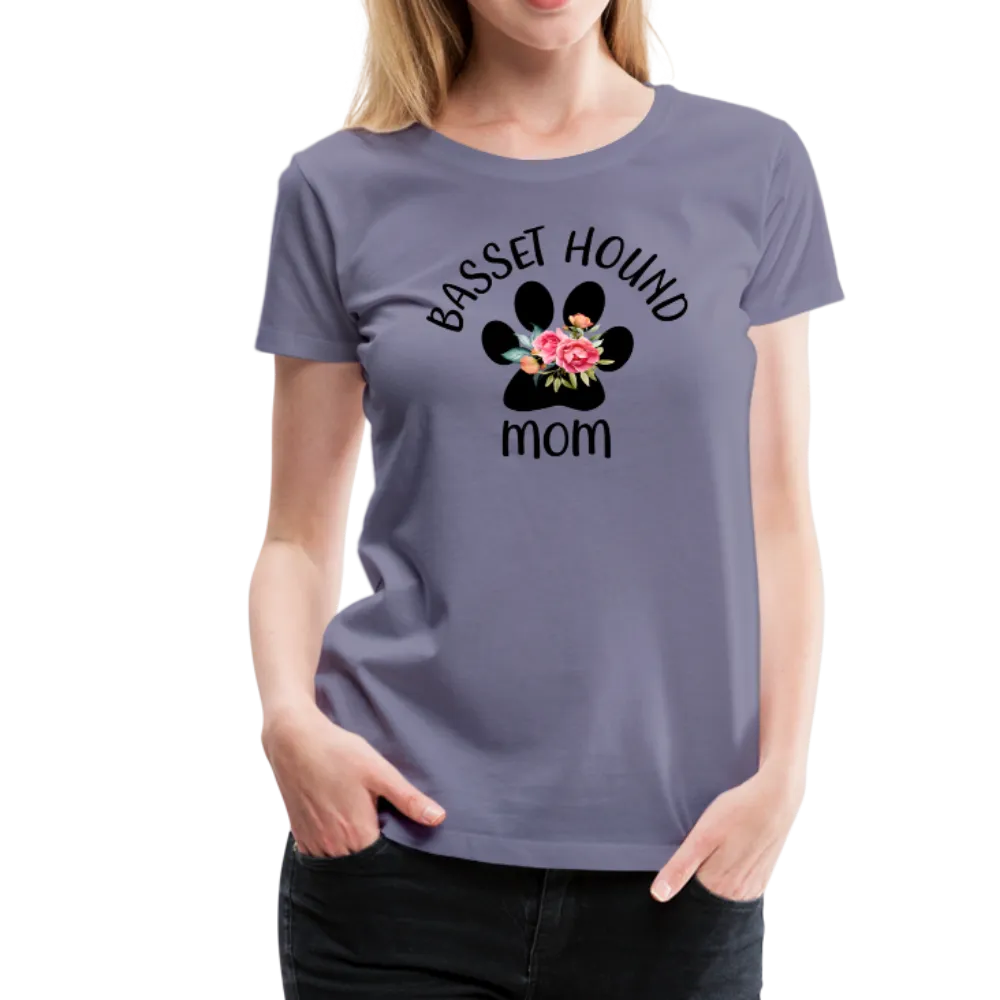 Basset Hound Mom Women’s Premium T-Shirt (CK1529)