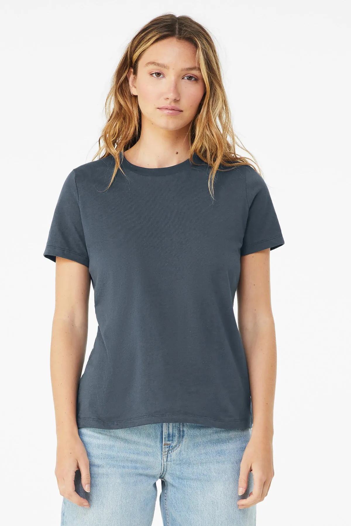 BELLA CANVAS  Women's Relaxed Jersey Short Sleeve Tee. BC6400 Vintage Navy