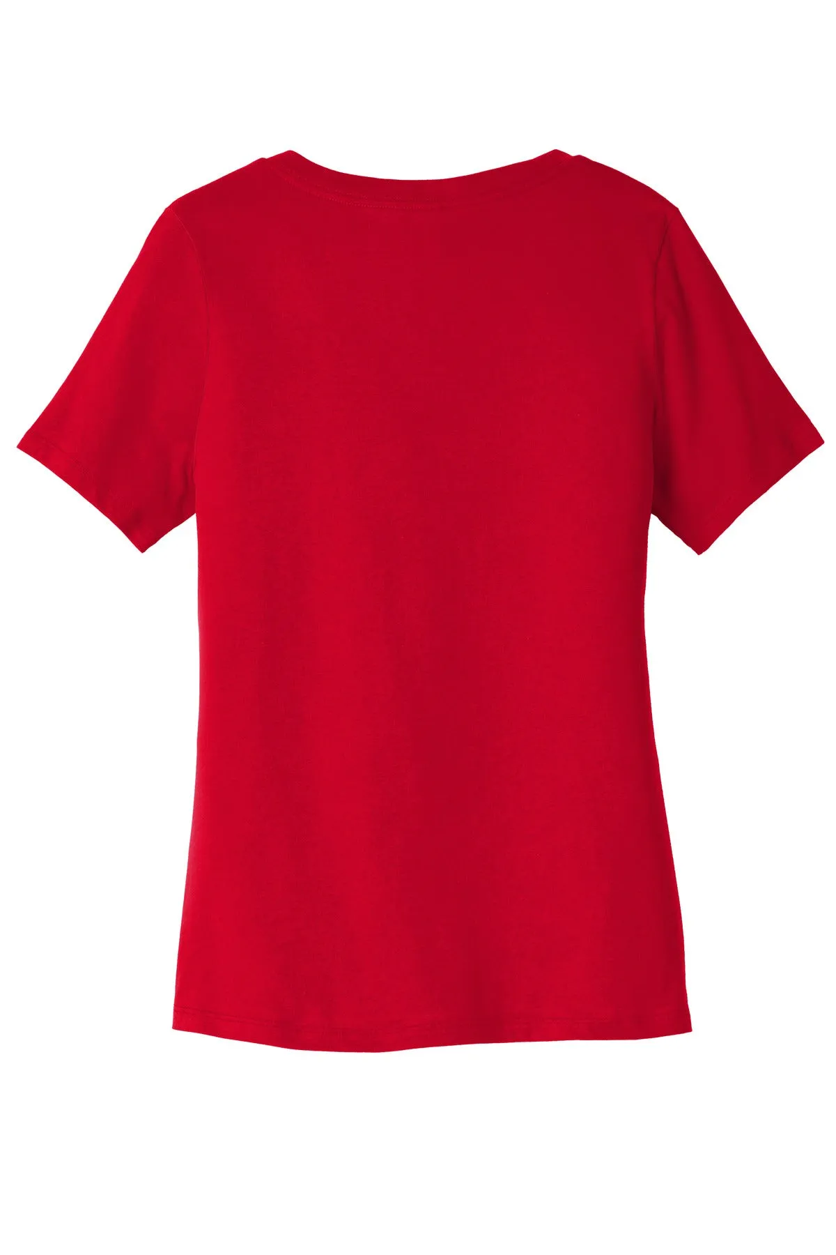 BELLA CANVAS  Women's Relaxed Jersey Short Sleeve V-Neck Tee. BC6405 Red