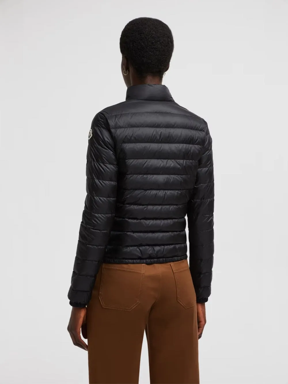 Black Lans Packable Short Down Jacket