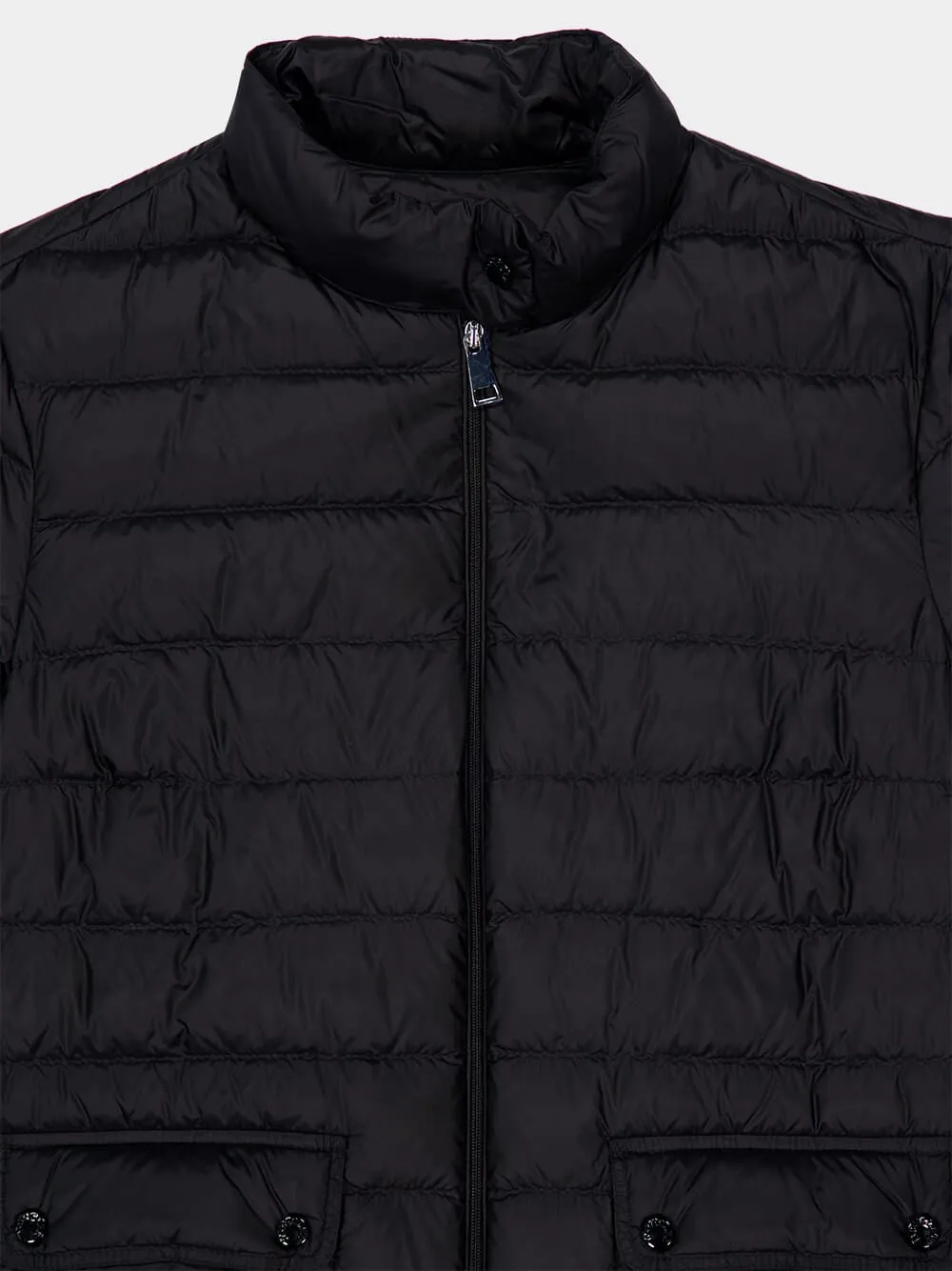 Black Lans Packable Short Down Jacket