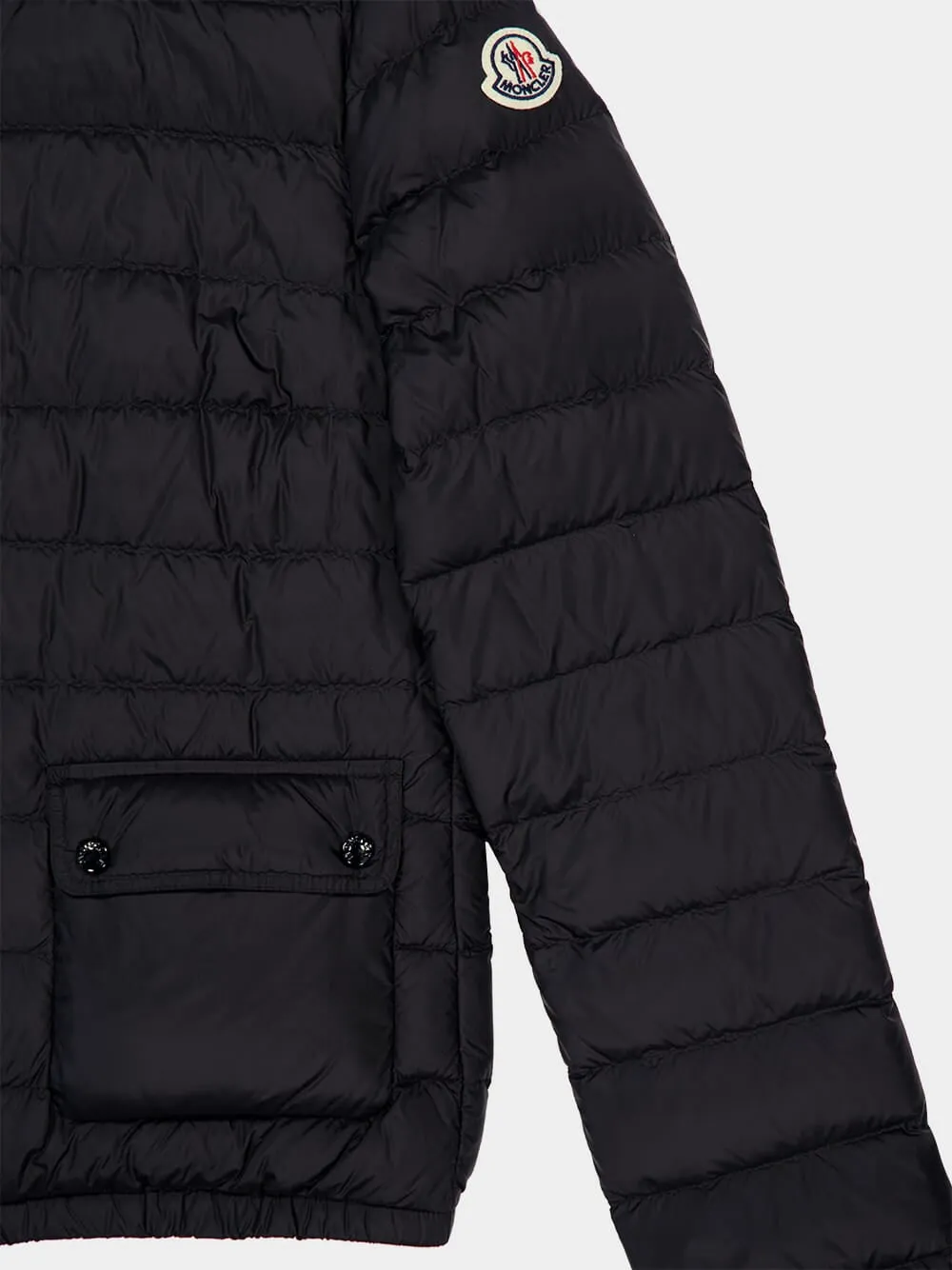 Black Lans Packable Short Down Jacket