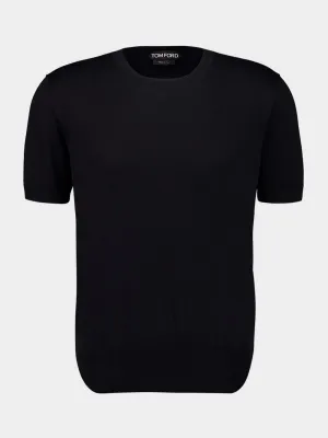 Black Pure Cotton Crew Neck T-Shirt