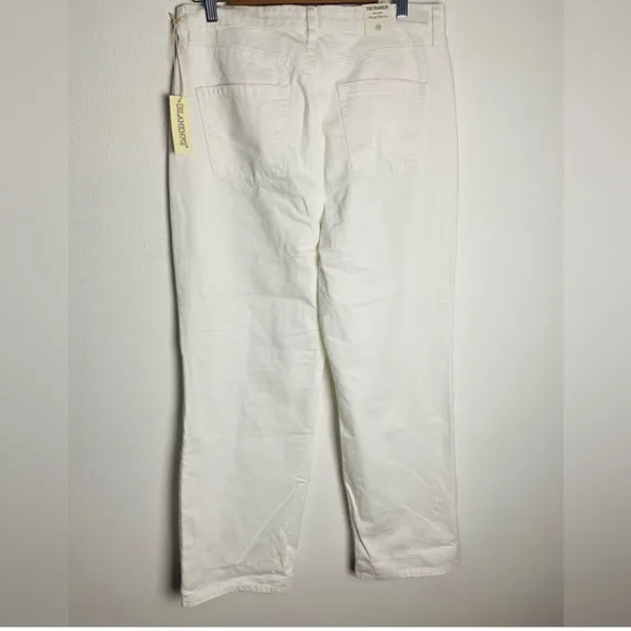 Blank NYC The Franklin in the Clouds Ribcage Wide Leg White Jeans Women’s 30 NEW