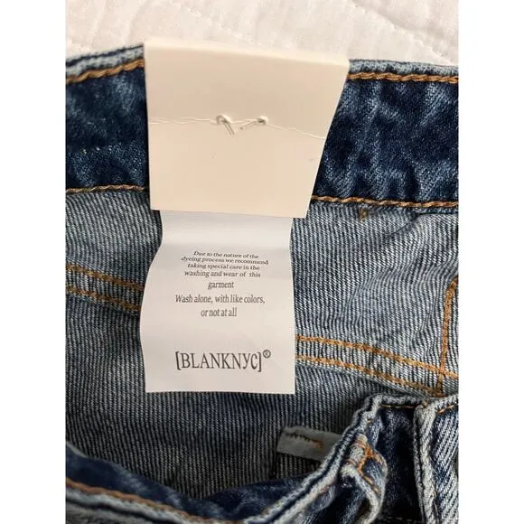 BLANK NYC Women's The Lexington Slim Straight denim jeans Med Wash Sz 27