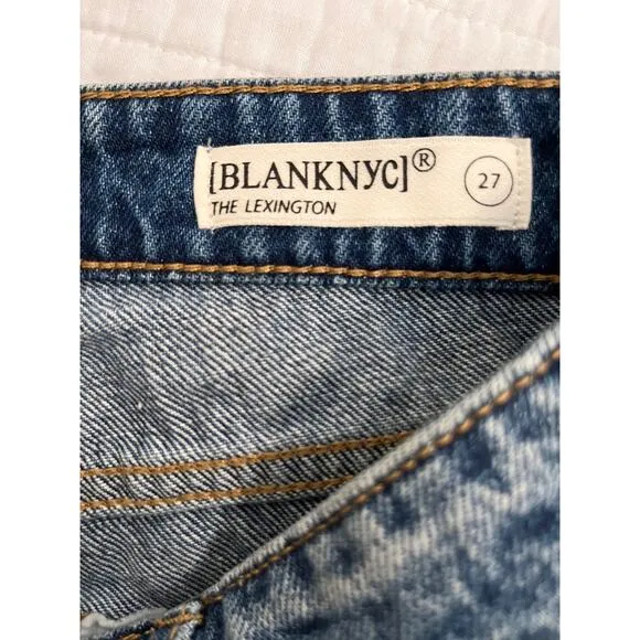BLANK NYC Women's The Lexington Slim Straight denim jeans Med Wash Sz 27