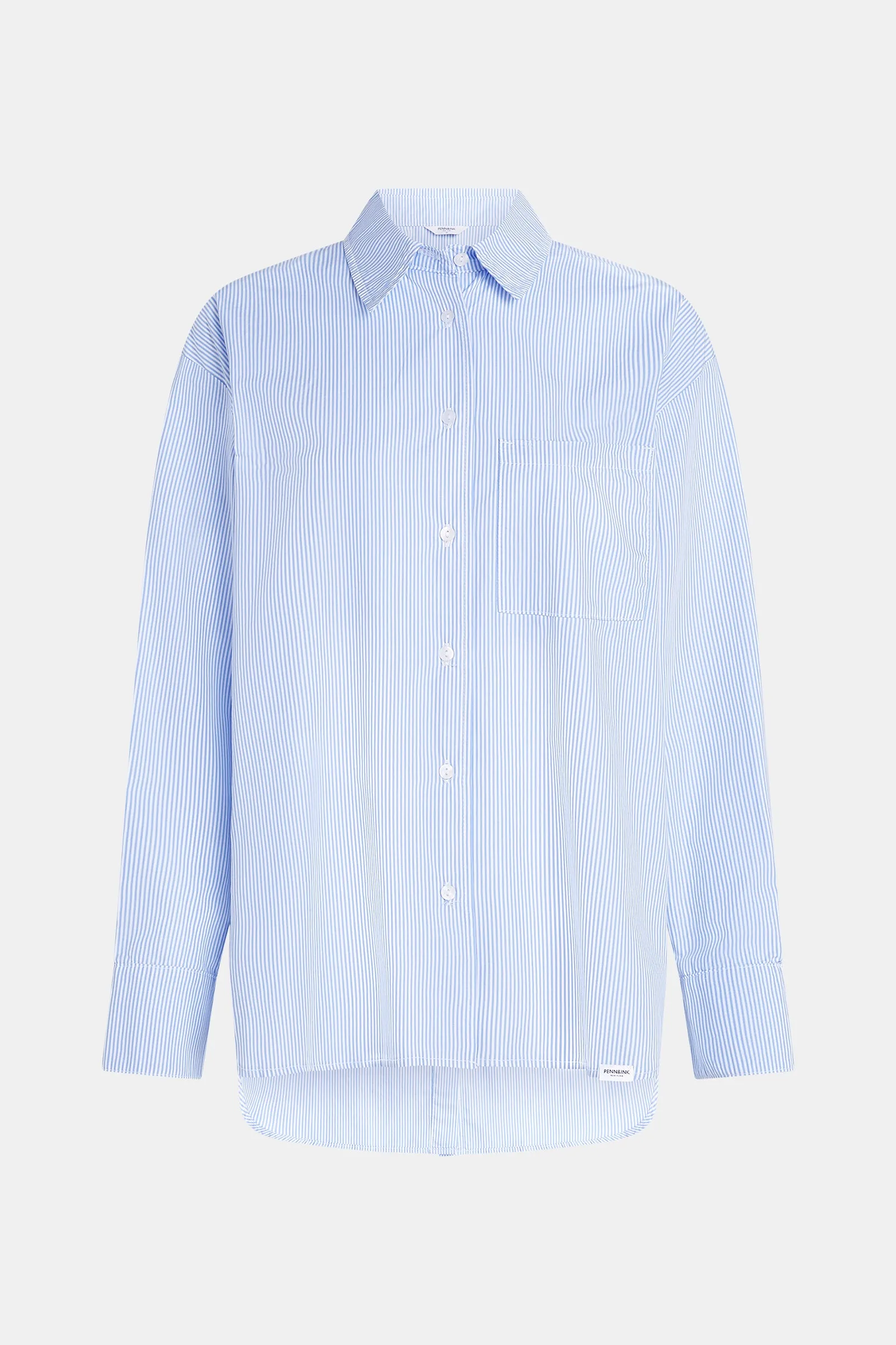 BLOUSE STRIPE (S25Z736) LIGHT BLUE