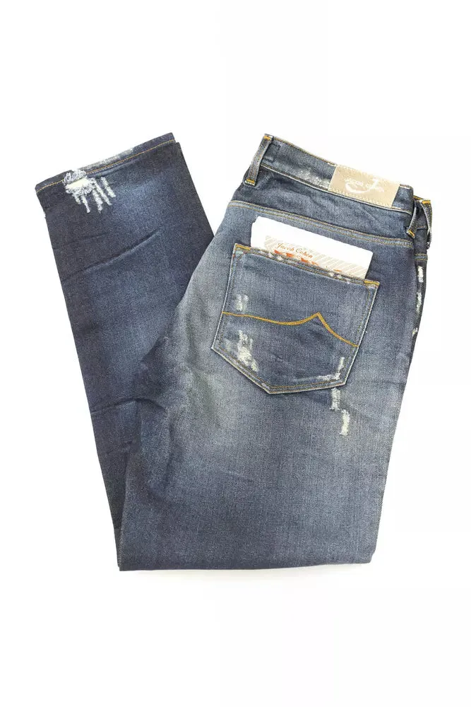 Blue Cotton Women Jeans With Pony Skin Label
