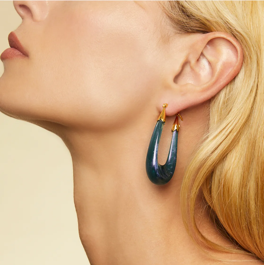 Blue Ecume Earring
