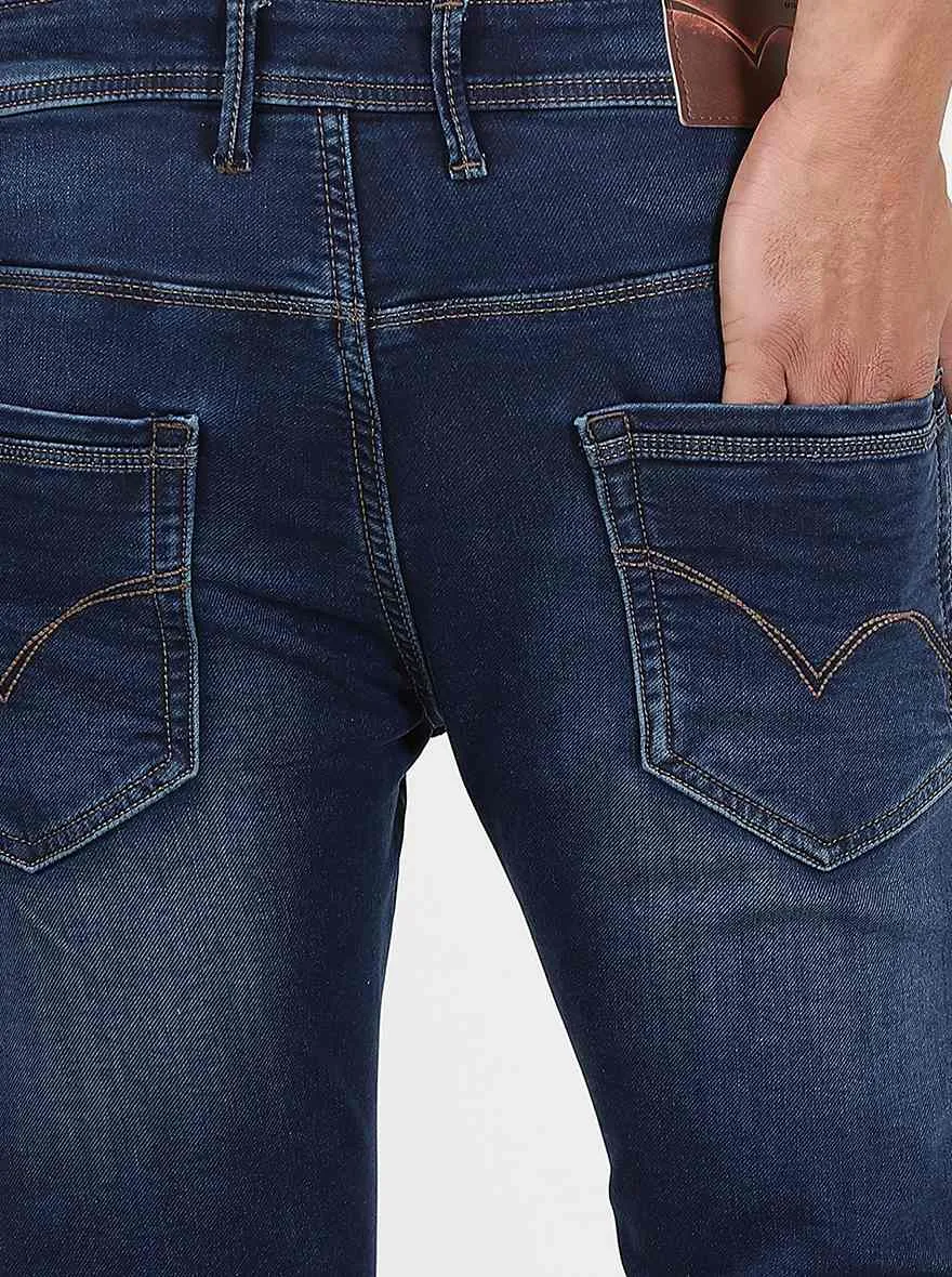 Blue Washed Slim Fit Jeans | JadeBlue