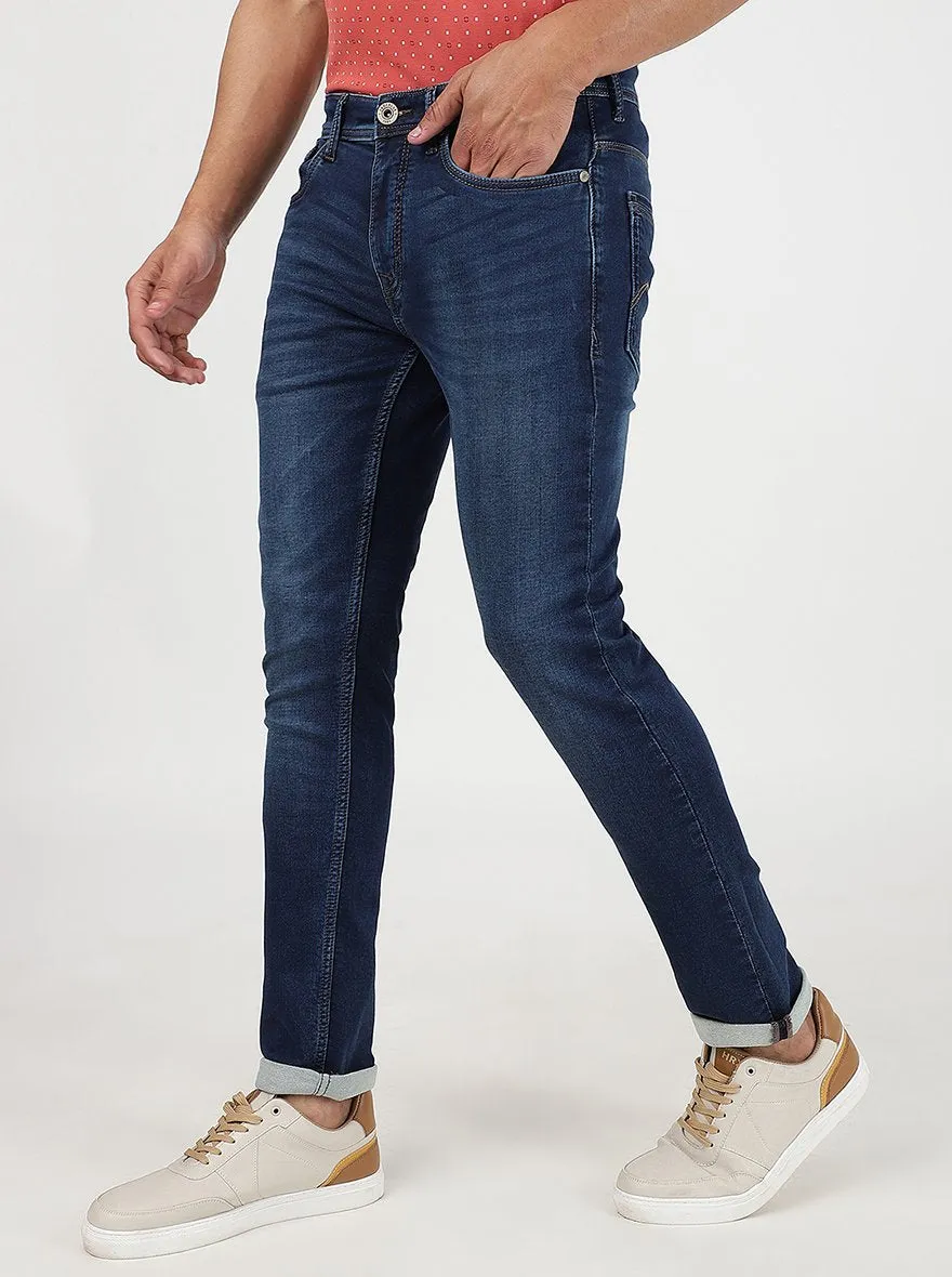 Blue Washed Slim Fit Jeans | JadeBlue
