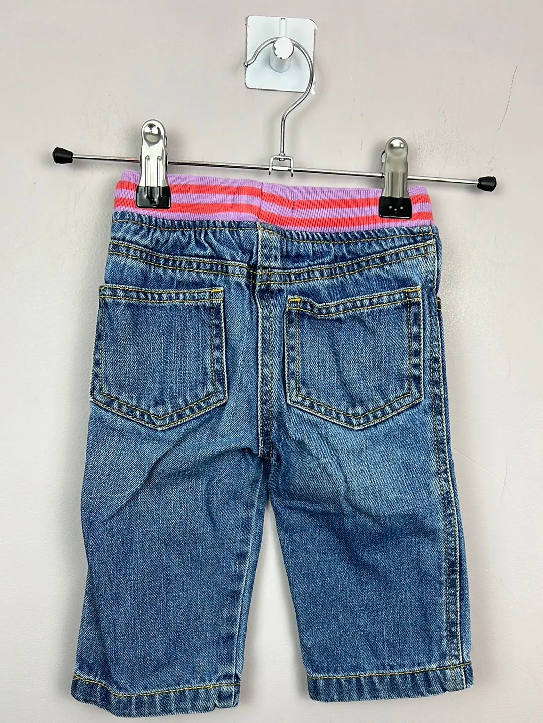 Boden Heart knee patch jeans 6-12m