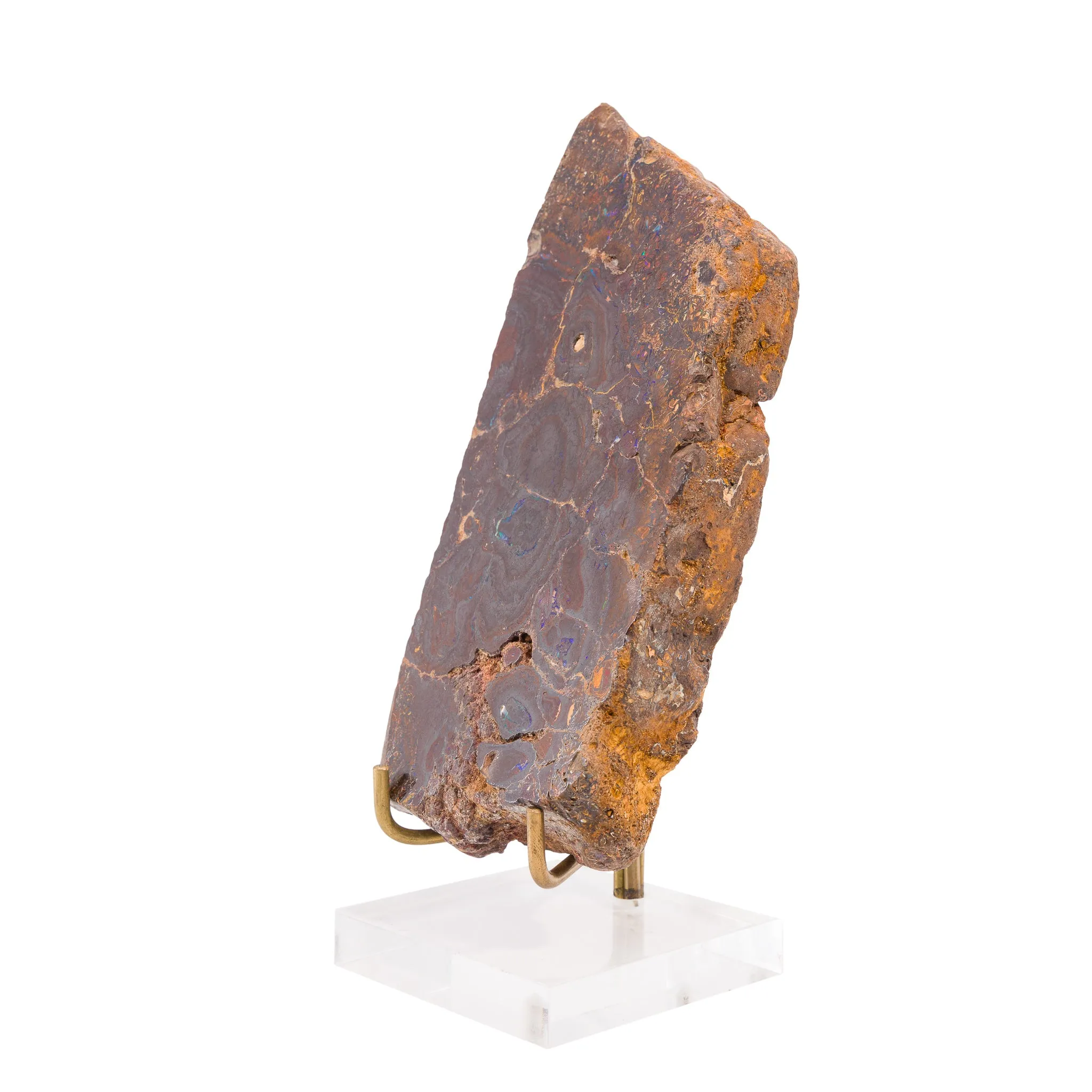 Boulder Opal 6.2 Inch 565.5 Gram Polished Crystal Slice - Australia